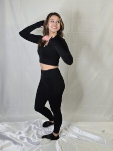 Daily Cropped Zip Up, Black